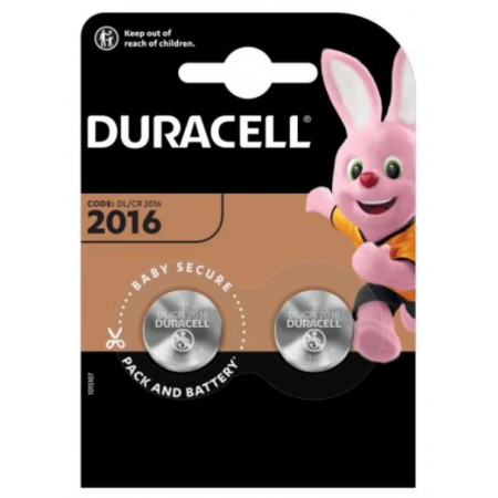 Pilha Duracell CR2016 PACK2 3V